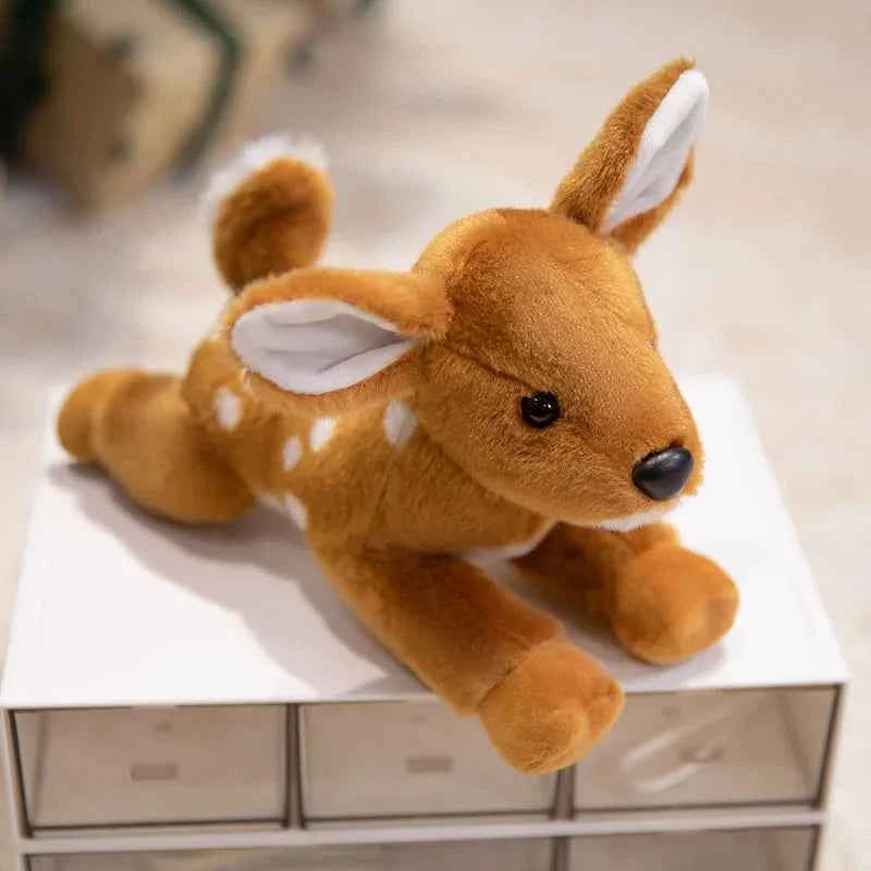 12 Types Plush Animal Toys Realistic Stuffed Tige Lion Giraffe Elephant Panda Soft Simulation Plushie Birthday Gift for Kids