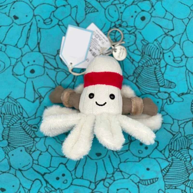 Marshmallow Plush Toy, Mini Cherry Charm, Jellyfish Plush Toy, Watermelon, Sunflower, JC Sour Pickle Bag Charm
