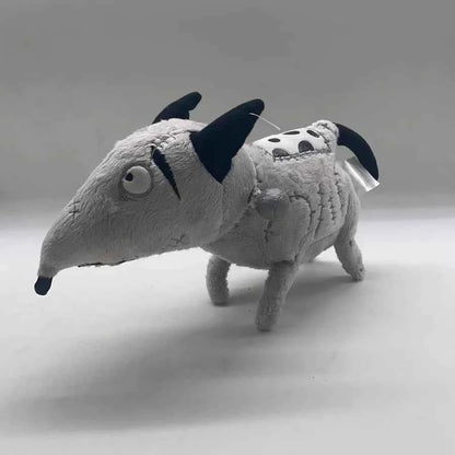 Patchwork Dog Plush Toy – Soft Gothic Puppy Stuffed Doll Dog 9.8" (25cm)