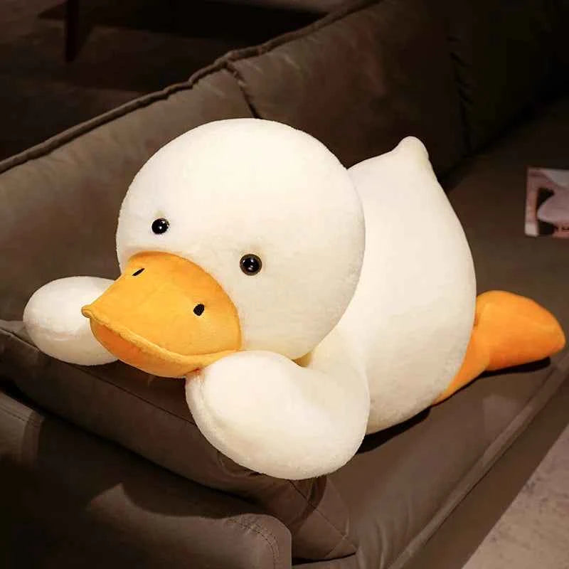 Giant White Duck Plush Toy (23.6-39.4 in) - Cute Big Goose Sleeping Pillow Cushion