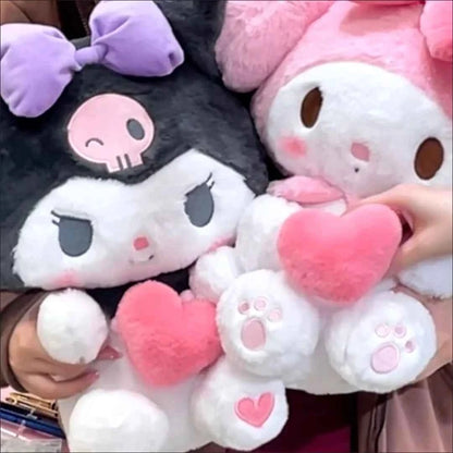 Sanrio Plushies Toys 30/45/60cm Kuromi Cinnamonroll Hearts Series Stuffed Plush Dolls Cute Soft Plushy Christmas Gifts For kids