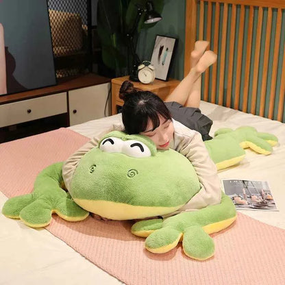 Giant Frog Plush Toy (23.6-39.4 in) - Funny Stuffed Animal Mat Pillow Gift