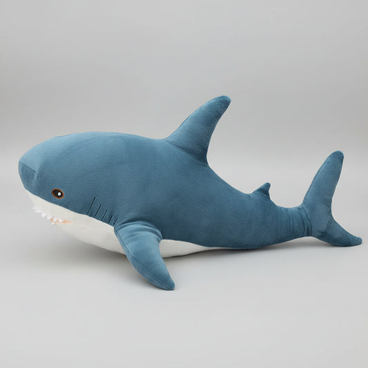 Colorful Shark Plush Toy – Soft Stuffed Animal Pillow Blue