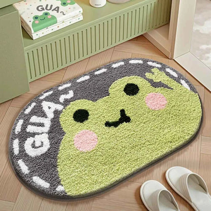 Cartoon Frog Entrance Carpet Absorbent Non Slip A