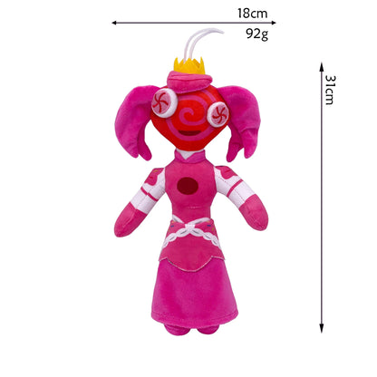 Digital Circus Character Plush Toy – Soft Stuffed Rabbit & Clown Doll pink 8.7"-9.8" (22-25cm)
