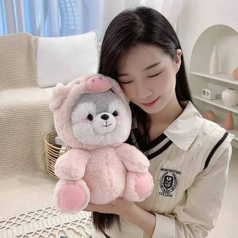 20cm Kawaii Dog Plush Toy Anime Husky Cosplay Pig Doll Stuffed Soft Creative Animal Dog Pillow Toys for Kids