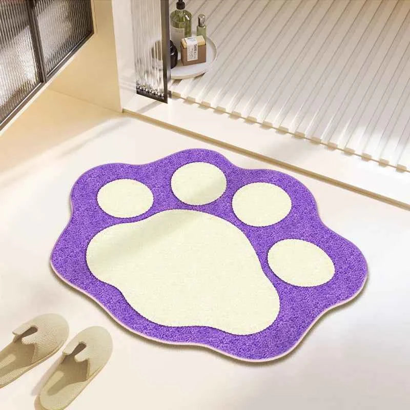 Cute Bear Claw Bathroom Carpet Absorbent Non Slip Foot Mat FLR-15