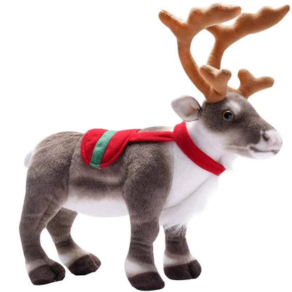 Simulation Christmas Reindeer Plush Toy (13.8/16.5 in) - Soft Elk Xmas Decor Gift