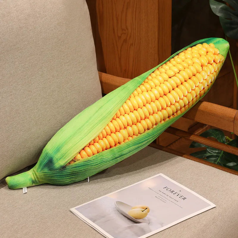 Kawaii Simulation Vegetable Plush Pillow - Funny Stuffed Corn Cucumber Okra Mushroom Sleep Cushion and Gift, 70cm Corn 70cm (27.6")