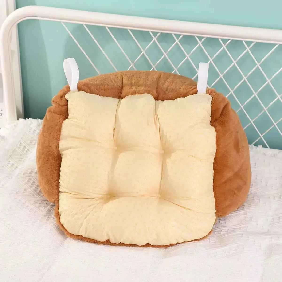 Comfortable Hello Kitty Seat Cushion - Plush Office Chair Pad with Back Support (17.7 in)