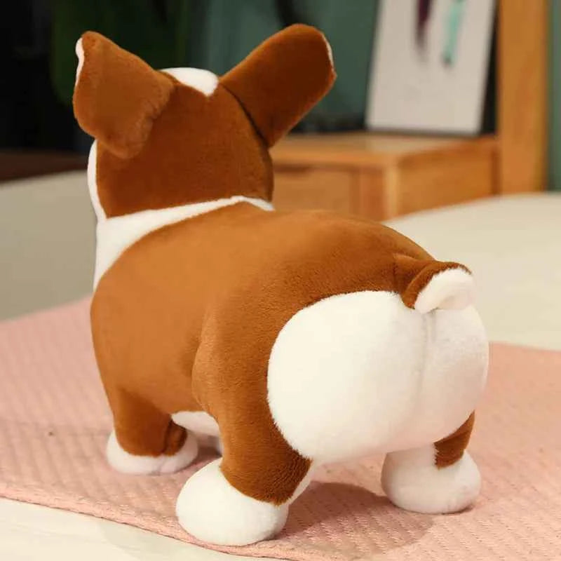 Kawaii Corgi Plush Doll - Soft Stuffed Puppy Toy Room Decor and Gift, 3 Sizes