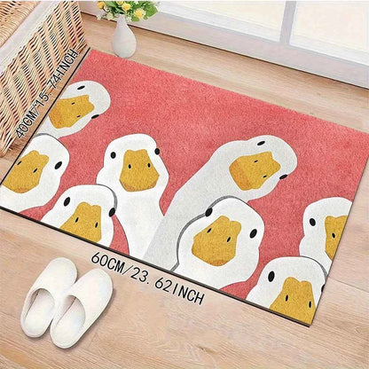 Cartoon Duck Print Outdoor Floor Mat Soft Machine Washable FLR-1