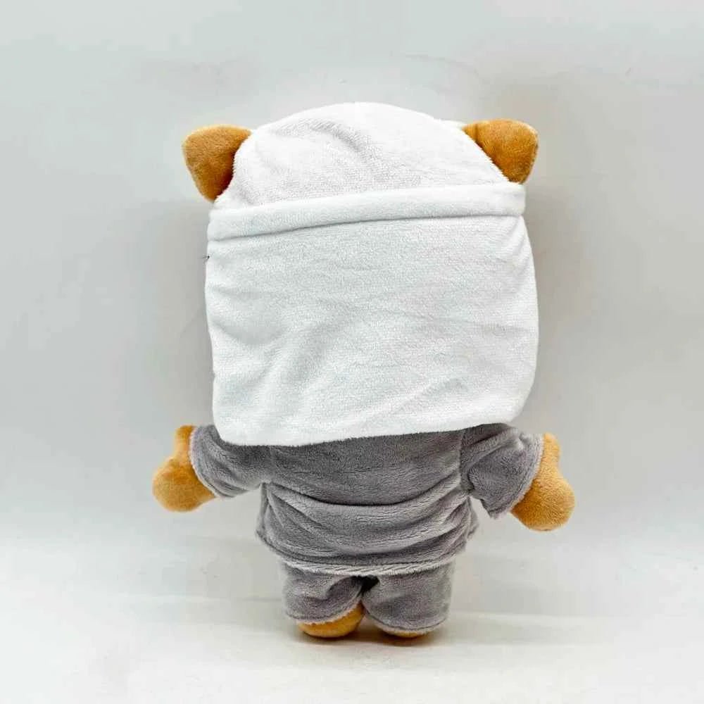 Hello Kitty Selena Eminem Plush Doll White Hat Figure Stuffed Toys Cute Cat Boys Girls Birthday Christmas Gift 24cm