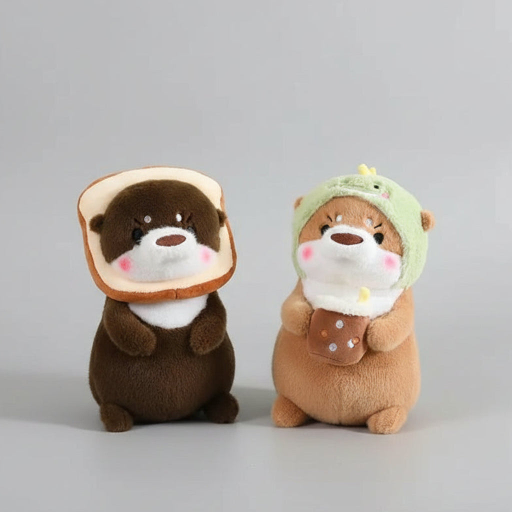 Kawaii Otter Plush Toy Lovely Otter Turn to Dinosaur Rabbit Unicorn Stuffed Doll Soft Cartoon Animal Pillow Birthday Gift