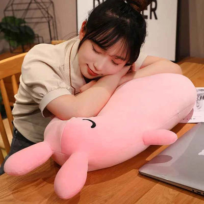 Creative Pink Rabbit Plush Toys Cute Bunny Long Pillow Soft