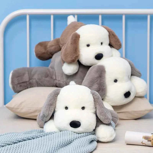 Soft Cute Big Ear Puppy Plushie (9.8/18.5/25 inches) - Cartoon Dog Stuffed Animal for Baby Sleep