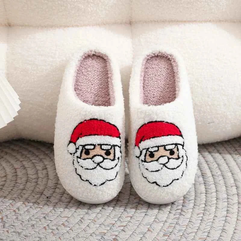 Lovely Winter Christmas Plush Slides - Unisex Non-slip Warm Flat Indoor Shoes