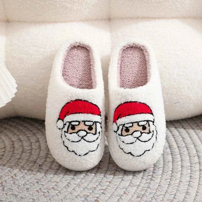 Lovely Winter Christmas Plush Slides - Unisex Non-slip Warm Flat Indoor Shoes