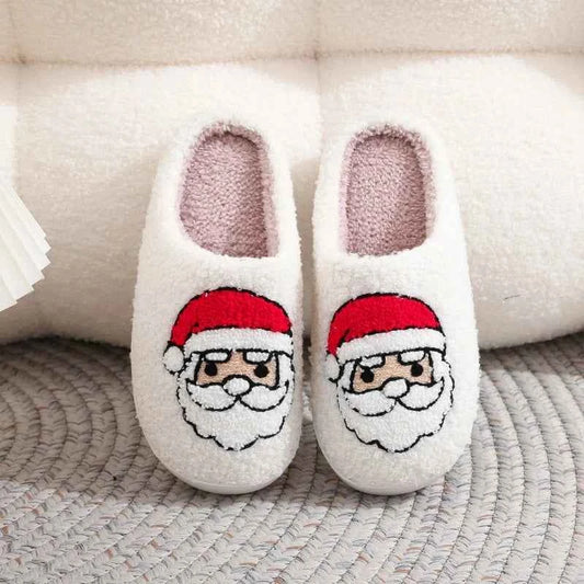 Lovely Winter Christmas Plush Slides - Unisex Non-slip Warm Flat Indoor Shoes
