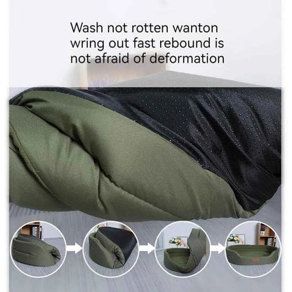 Oxford Cloth Dog Bed Mat – Moisture-Resistant Pet Mattress with Sponge Filling