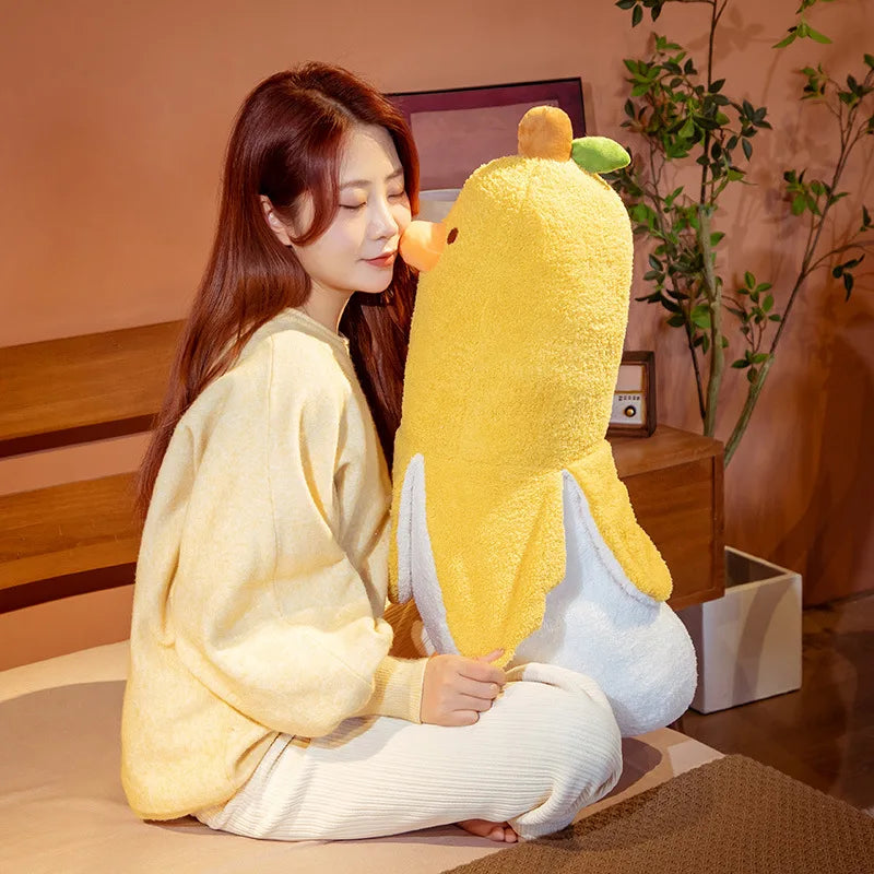 Banana Duck Plush Pillow – Soft Cartoon Duck Stuffed Cushion