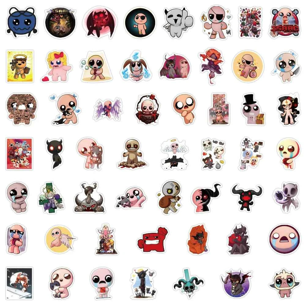 50PCS The Binding of Isaac Stickers Adventure Game Sticker DIY Scrapbook Luggage Laptop Guitar Car Bike Skateboard Decals Toy