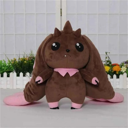 Kawaii Lopmon X Digimon Plush Toy - Soft Stuffed Digital Monster Collectible Gift, Black and White, 45cm Black 45cm (17.7")