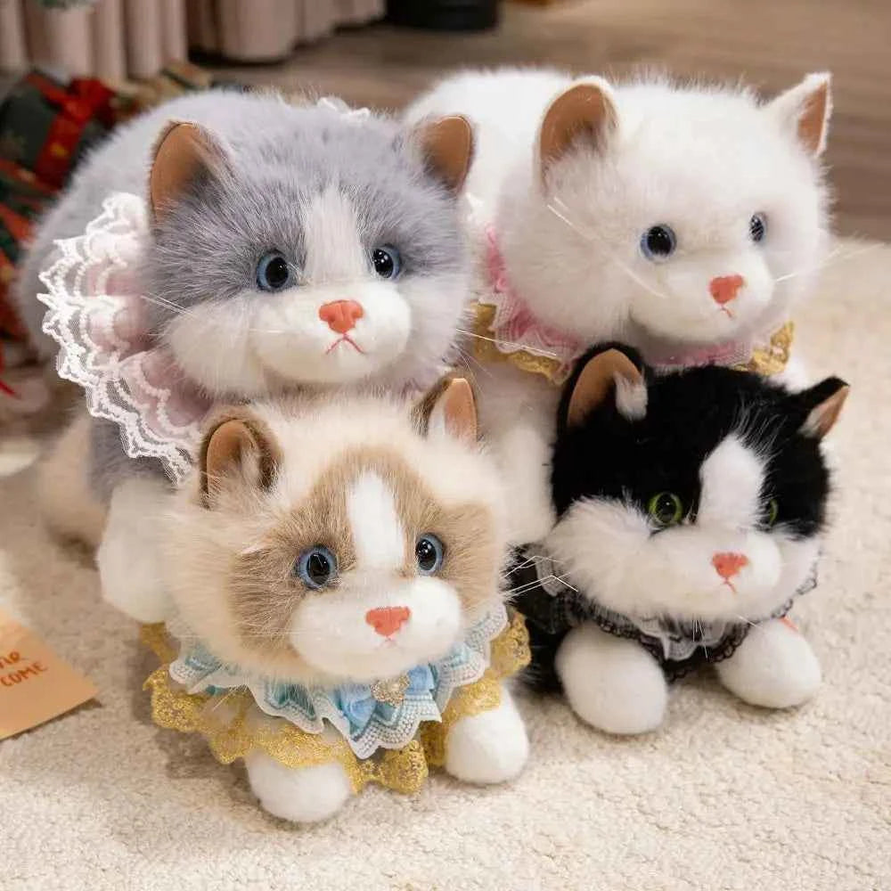 Realistic Cat Plush Toy – Soft Simulation Kitten Stuffed Animal