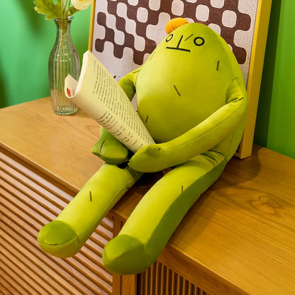 Funny Long Leg Cactus Frog Plush Toy – Cute Frog Stuffed Animal Pillow