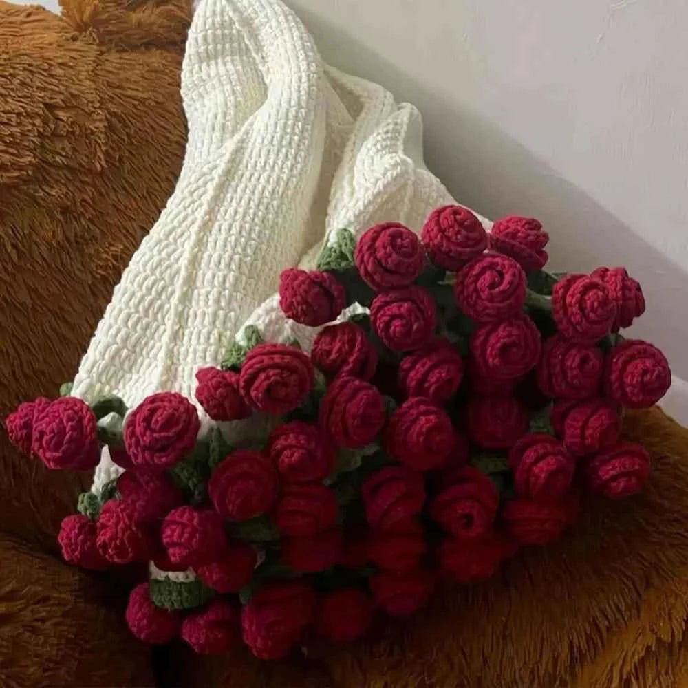 1pcs Finished Flower Bouquet Blanket Soft Lightweight Throw