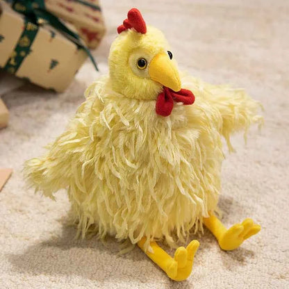 Fluffy Chicken Plush Toys Cute Farmyard Animal White Wet chick yellow 30cm (11.8")