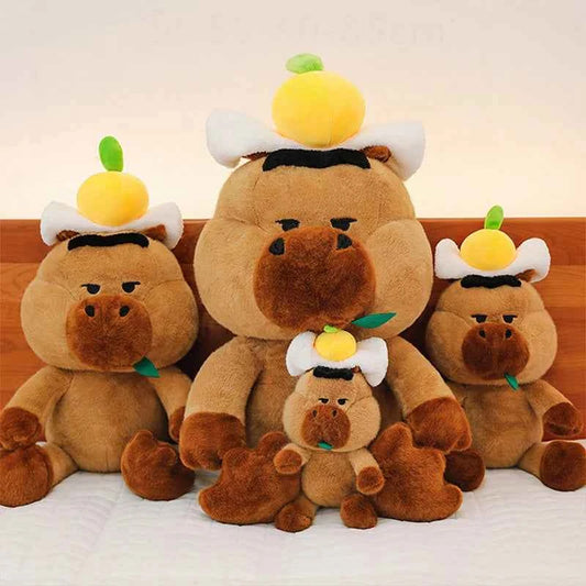 Cute Capybara Plush Toy – Soft Stuffed Animal Pillow Brown