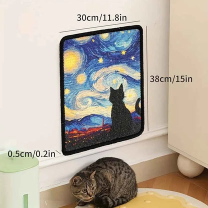 Durable Wall-Mounted Cat Scratching Post & Mat - Stitched