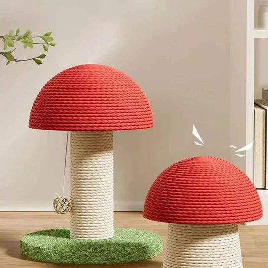 Cute Mushroom Cat Scratching Board – Sisal Claw Grinder Toy for Kittens & Furniture Protection