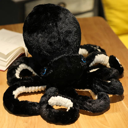 Lifelike Octopus Plush Toy – Giant Sea Animal Pillow Black