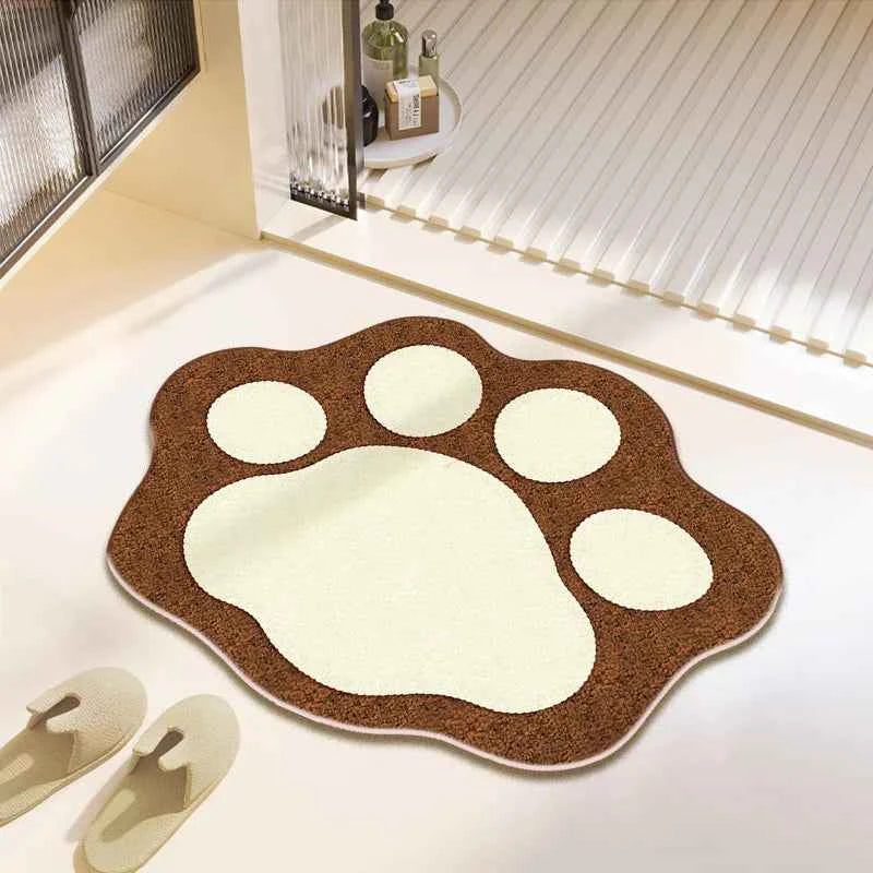Cute Bear Claw Bathroom Carpet Absorbent Non Slip Foot Mat FLR-16