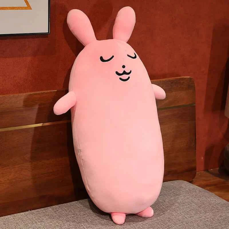 Creative Pink Rabbit Plush Toys Cute Bunny Long Pillow Soft Close Eyes