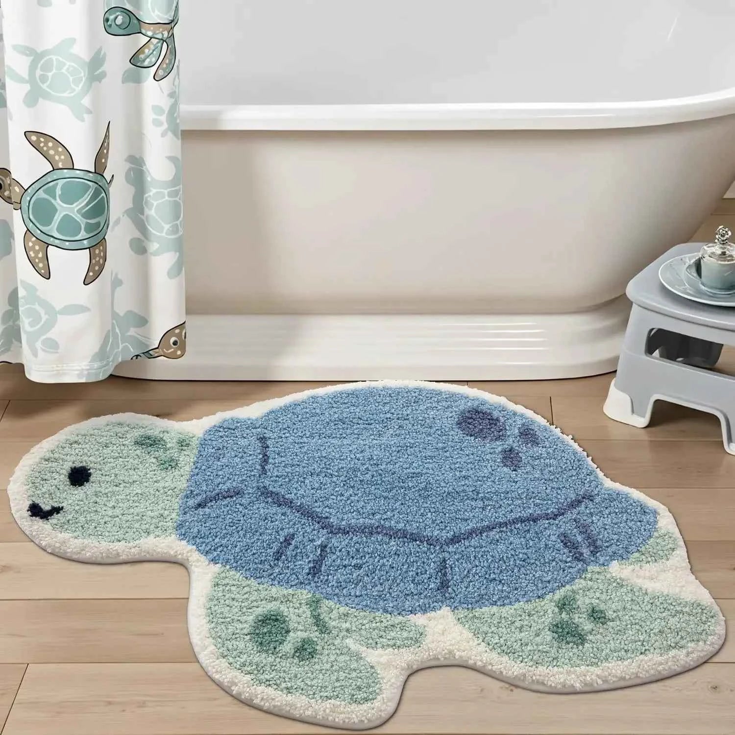 Adorable Little Yellow Duck Cartoon Semi Circular Bathroom GFYR6-11