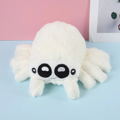 Kawaii Spider Plush Toy - Soft Stuffed Halloween Companion Doll and Gift, 3 Colors White 20cm (7.87")