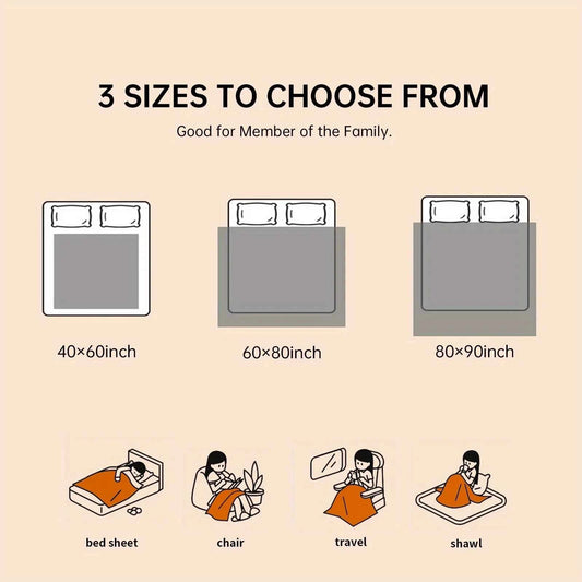 Imitation rabbit fur blanket double-sided thickened four-season blanket, super soft, lightweight and breathable living room