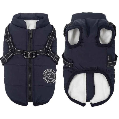 Waterproof Winter Dog Jacket & Fleece Vest with Built-in Harness - for Small to Large Dogs