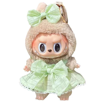 For Labubu 15-17cm V1 v2 Clothes Outfit Sitting Clothes Cute Sweater Hat Outfit Accessories Fashion Dolls Accessories No Dolls