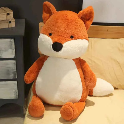 Kawaii Fluffy Fox Plush Toy – Soft Stuffed Cartoon Fox Sofa Pillow & Valentine’s Gift (35–90cm)