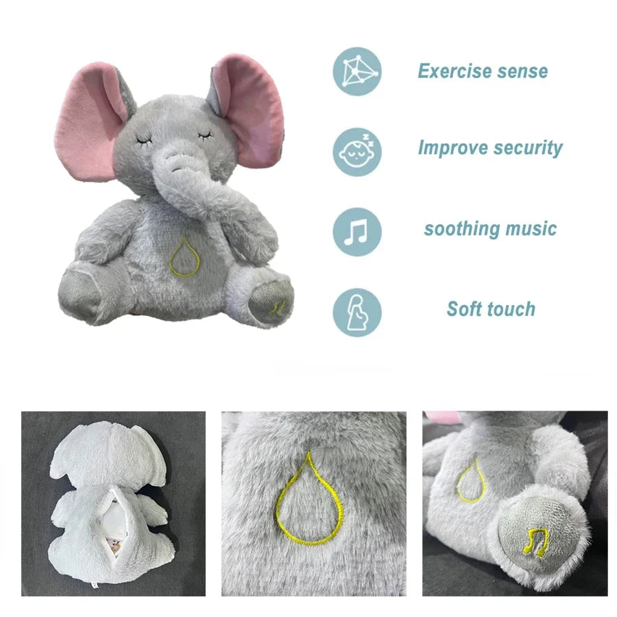 Breathing Teddy Bear Plush Toy – Music & Light Interactive Companion