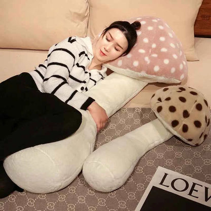 Giant Mushroom Plush Pillow – Huggable Plant Cushion for Sofa & Floor