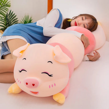 Caterpillar Pig Plush Pillow – Giant Kawaii Stuffed Animal