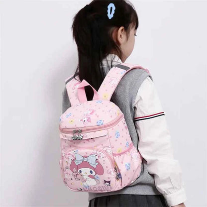 Kuromi Hello Kitty Orthopedic Backpack - Cartoon Kindergarten Schoolbags (9x4.7x6.3 inches)