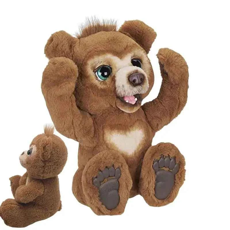 Soft Curious Bear Animals Doll Kids Toy Cute Bear With Sound Stuffed Christmas Gift Kawaii Electric Toys Learning Toys Kids Toys
