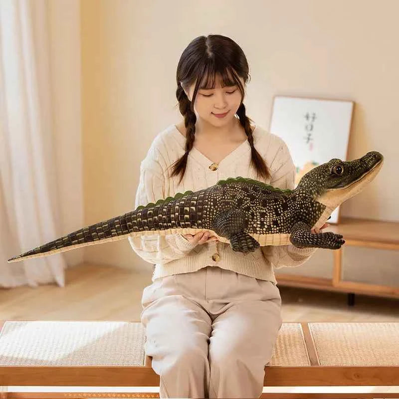 Simulated Crocodile Plush Toys Stuffed Soft Lifelike Animal