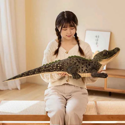 Simulated Crocodile Plush Toys Stuffed Soft Lifelike Animal